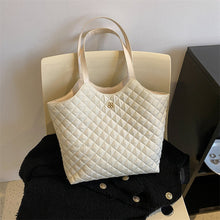 Load image into Gallery viewer, Women's Retro Horizontal Square Tote Bag with Double Straps - Everyday Commuter Handbag by Sarah Express
