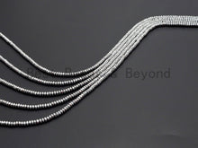 Load image into Gallery viewer, Quality Natural Silver Hematite beads,Rondelle Faceted Beads, Sku#S116
