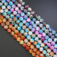 Load image into Gallery viewer, Colorful Jade Round Smooth Beads, Sku#U1900