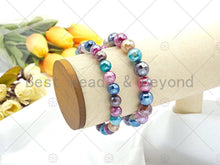 Load image into Gallery viewer, Mystic Multicolor Banded Agate Stretchy Bracelet