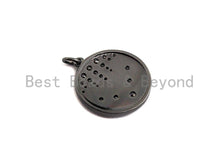 Load image into Gallery viewer, CZ Micro Pave Shooting Star Coin Charm, celetration star coin, Z433