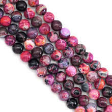 Load image into Gallery viewer, orange Pink Fire Agate Round Smooth Beads, Sku#U1778