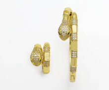 Load image into Gallery viewer, CZ Snake Adjustable Bracelet and Rings, Sku#X319