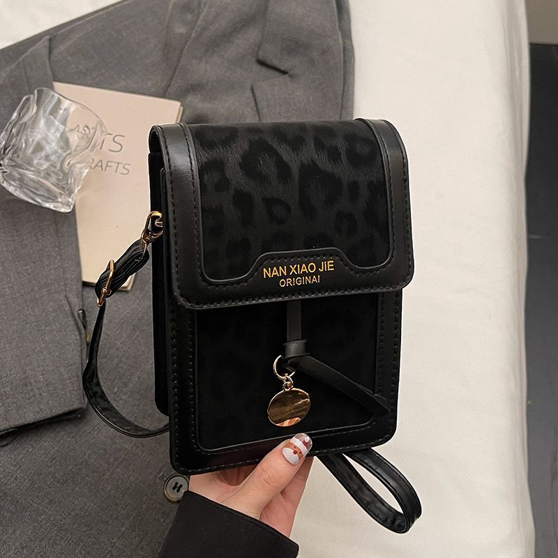 Leopard Print Phone Crossbody Bag