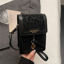 Load image into Gallery viewer, Leopard Print Phone Crossbody Bag