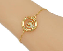 Load image into Gallery viewer, CZ Heart On Round Ring Connector, Sku#JL103
