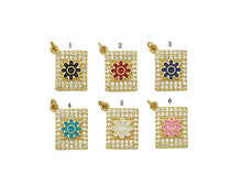 Load image into Gallery viewer, CZ Enamel Sunflower Charm, Sku#JL80