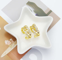 Load image into Gallery viewer, CZ Oval Link Adjustable Ring, Sku#LD238