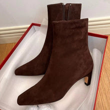 Load image into Gallery viewer, Women's Genuine Leather Snow Boots | Cowhide Sheepskin Wool-Lined Winter Stiletto Boots