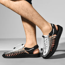 Load image into Gallery viewer, Unisex Handmade Woven Closed-Toe Beach Sandals | Breathable Mesh Roman Style
