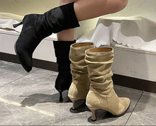 Load image into Gallery viewer, Women's Pointed-Toe Stiletto Ankle Boots – Thickened Winter High Heel