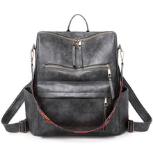 Load image into Gallery viewer, Large-Capacity Women's Backpack | Niche Stone-Texture PU Leather Retro Bag