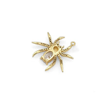 Load image into Gallery viewer, ClearCZ Gold Silver Spider Shape Charm, Sku#B363