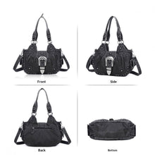 Load image into Gallery viewer, Women's Leopard Print Crossbody Bag – Western Rivet Detail | Polyester &amp; PU Lining
