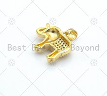 Load image into Gallery viewer, CZ Micro Pave Elephant Shape Pendant/Charm,18K Gold Filled Elephant Charm, Necklace Bracelet Charm Pendant,19x17mm,Sku#LK377
