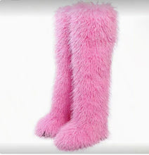 Load image into Gallery viewer, Women's 72cm Thigh-High Boots – Faux Wool Over-the-Knee Slip-On Winter Boots
