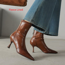 Load image into Gallery viewer, Cowhide Stiletto Ankle Boots