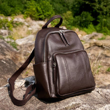 Load image into Gallery viewer, Women's Genuine Cowhide Leather Backpack - Large Capacity Travel Daypack | Coffee, Black, Brown
