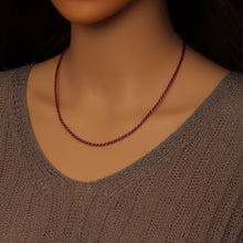 Load image into Gallery viewer, Fuchsia Purple String necklace, FH241