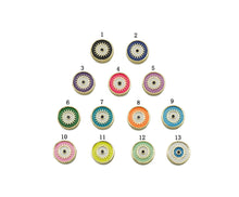 Load image into Gallery viewer, Enamel Evil Eye Spacer Beads, Two Sided Beads, Sku#G429