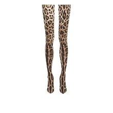 Load image into Gallery viewer, Women's Leopard Print Knee-High Stretch Boots – Pointed Toe High Heel, Ultra-Long Satin Upper