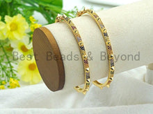 Load image into Gallery viewer, CZ Thin Stud Buckle Bracelet,Sku#X39