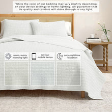 Load image into Gallery viewer, 100% Cotton Honeycomb Waffle Garment Washed Quilt Set - Genevieve Collection