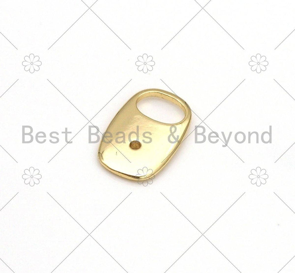 Colorful Enamel Evil Eye On Pop Tab Shape Pendant, 18K Gold Filled Pull-tab Charm,Enamel Jewelry Findings,11x18mm,Sku#L624