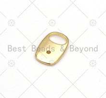 Load image into Gallery viewer, Colorful Enamel Evil Eye On Pop Tab Shape Pendant, 18K Gold Filled Pull-tab Charm,Enamel Jewelry Findings,11x18mm,Sku#L624