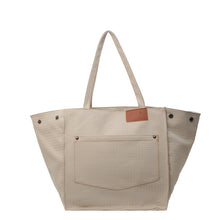 Load image into Gallery viewer, Women's High-Capacity Canvas Shoulder Bag - Stylish Bucket Tote with Multiple Pockets