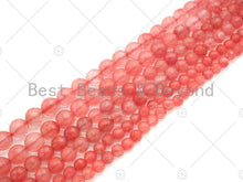 Load image into Gallery viewer, Quanlity Pink Quartz Faceted Round Beads, 6mm/8mm.10mm Red Quartz Beads, 15.5'' Full Strand, SKU#U1158