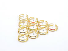 Load image into Gallery viewer, Enamel Double band Adjustable Ring,X243