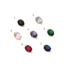 Load image into Gallery viewer, Big Colorful Oval CZ Spacer Beads, Sku#LD384