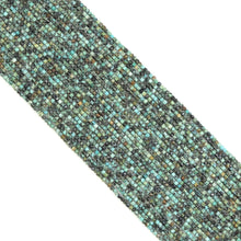 Load image into Gallery viewer, 2.5mm Faceted Cube African Turquoise Beads, Sku#U1927