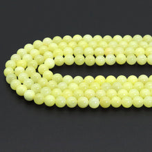 Load image into Gallery viewer, Yellow Jade Round Smooth Beads, Sku#U1853