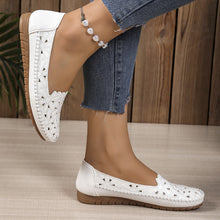 Load image into Gallery viewer, Women's Breathable Hollow-out Casual Flat Shoes | Floral PU Slip-On