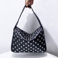 Load image into Gallery viewer, Edgy Rivet Underarm Shoulder Bag - Premium PU Leather Streetwear Handbag