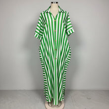 Load image into Gallery viewer, African-Inspired Striped Loose Long Dress | One Size 5 Colors
