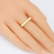 Load image into Gallery viewer, Gold Silver Be Happy heart Bar Adjustable Ring, Sku#A286