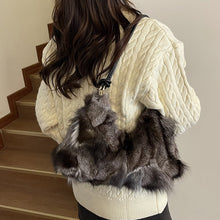 Load image into Gallery viewer, Luxury Fox Fur Plush Underarm Bag