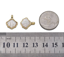 Load image into Gallery viewer, Gold White MOP Shell Charm, Sku#LX86