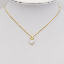 Load image into Gallery viewer, Gold Big Clear CZ Owl Charm, Sku#LK866