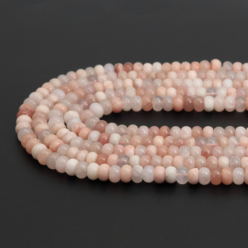 5x8mm Smooth Rondelle Pink Aventurine Beads, Sku#U1918
