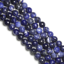 Load image into Gallery viewer, Genuine Sodalite Round Faceted Beads, Sku#U1750