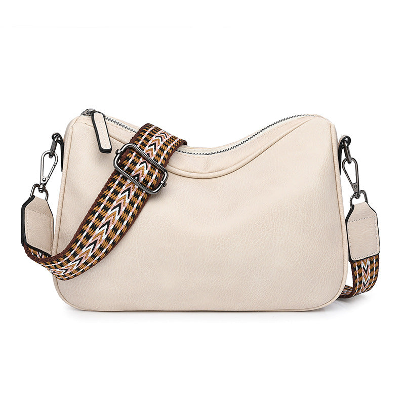 Korean-Style Soft PU Leather Crossbody Bag