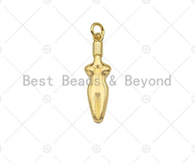 Load image into Gallery viewer, 18K Dainty Gold Female Body Pendant,Female Empowerment Charm, Necklace Bracelet Charm Pendant,8x27mm, Sku#LK267