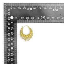 Load image into Gallery viewer, Gold Silver Twisted Oval Earrings, Sku#A261
