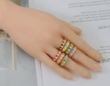Load image into Gallery viewer, Enamel Triangle Adjustable Ring, Sku#X328