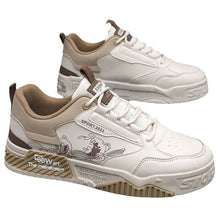 Load image into Gallery viewer, Men's White Sneakers with Hidden Heel - Height Enhancing Elevator Shoes