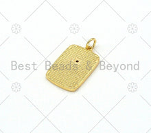 Load image into Gallery viewer, CZ Micro Pave Evil Eye Hamsa Hand On Rectangle Shape Pendant